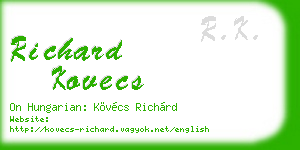 richard kovecs business card